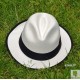 Chapeau panama grey trilby 