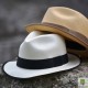 Chapeau panama grey trilby 