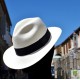 Chapeau PANAMA Blanc borsalino unisexe