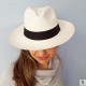 Chapeau PANAMA Blanc borsalino unisexe