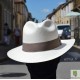 Chapeau PANAMA Blanc borsalino unisexe