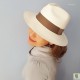 Chapeau PANAMA Blanc borsalino unisexe