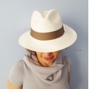 Chapeau PANAMA Blanc borsalino unisexe