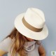 Chapeau PANAMA Blanc borsalino unisexe